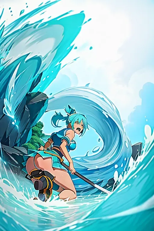 Aqua from Konosuba, big ass, beaten, crying, cum overflowing from pussy and mouth, fucked Senseless, penis, pussy