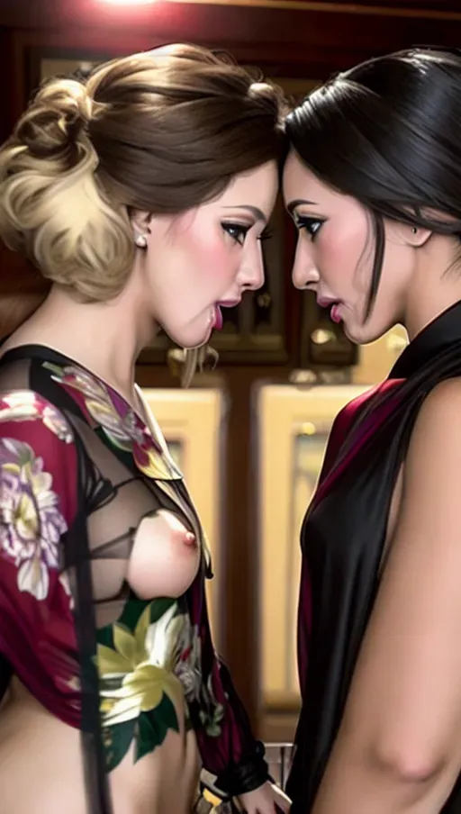 Detailed, close up lesbian temptation, realistic porn, (masterpiece quality:1)