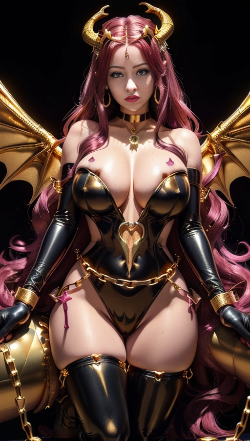 best quality, (((ultra high res))), (detailed face and eyes), (succubus), hearts, perfect face, necklace, (big choker), golden earrings, jewelry, tail, gloves, snake, ((gold)), (((big pink diamond diadem))), (big pink diamond crown), hourglass body, snake coiling, golden snake, ((handcuffs)), handcuffed, ((((chained)))), (tied up), chains, chain, (((((golden symbiote suit))))), (((( golden symbiote girl)))), (((golden succubus symbiote))), ((burgundy cape)), (((succubus wings))), (((big cameltoe))), (((having sex))), ((((burgundy hair)))), ((very long hair)), ((straight hair)), (((huge symbiote goo boobs))), dress, ((boots)), ((hands on boobs)), ((boob grab))