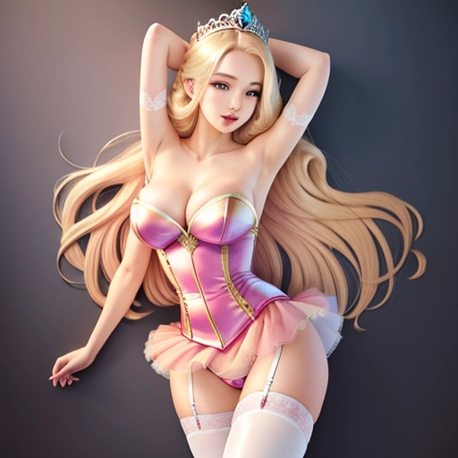 Dove Cameron, princess, ballerina, pink Garter belt, stockings, long blonde hair, busty, big boobs, perky boobs, big ass, bubble butt, detailed, thin face, detailed face, realistic photo, wide hips, small waist, high def, perfect teeth, round eyes, long eye lashes, orgasm face, orgasm, realistic, photorealistic, high definition,