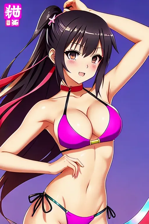 Genshin Impact Xiangling Sexy Bikini Cover Art Anime Style Comissions Sample