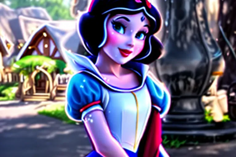 DSLR Photo Camera style of the Disney character Snow White