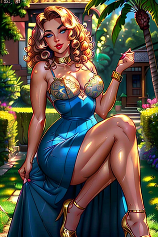 1950s, house mom, milf, beautiful, medium golden curly hair, dark eyebrows, cute blue eyes, concave nose, full lush lips, cute chin, soft and curvy build, small perky breasts, thin waist, thicc ass, full thighs, smooth legs, cute feet, wavy see through gown, 50s floral pink and gold bra, you may be able to see her juicy unshaved clit and pussy, you may be able to see her throbbing brown anus, walking in midst a garden alone, noontime, ((high definition)), ((4k quality)), ((excellent lighting)), ((great shading)), ((pristine detail)), ((really clear picture)), ((beautiful vibrant colors)), ((accurate at lower prompt guidence)), ((ultra realistic)), (((five fingers per hand))), (((two arms per person))), (((two legs per person))), (((two hands per person))), (((two feet per person))), ((((100 percent according to prompt))))