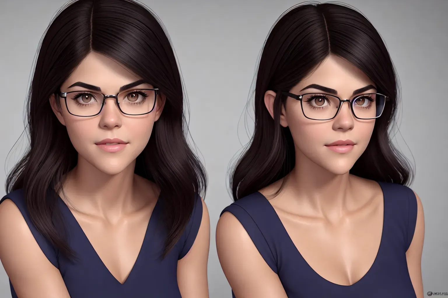 a concept art wide shot of, (20 year old Selma Blair)( completely accurate face), (flirtatious mischievous aroused lewd), full body, in a College Classroom, (As a Schoolteacher)(wearing wire rim glasses)(wearing school teacher clothes),(athletic physique), playful sitting pose, (very tiny perky breasts), five slender fingers,beautiful face,beautiful lips,detailed large eyes,curved eyebrows,cgsociety,natural lighting,studio lighting,professional,editorial, (oily skin glistening)(tan lines)