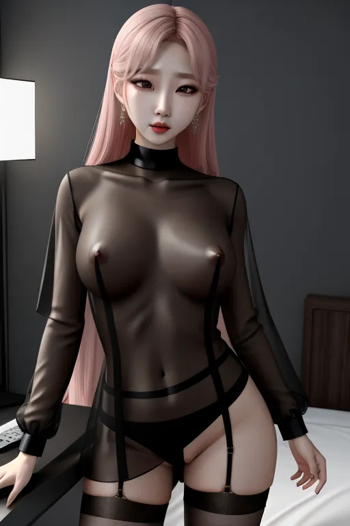 kpop (slut), (outfit), sheer, explicit, realistic, 8K, high resolution, dynamic scene, nsfw,