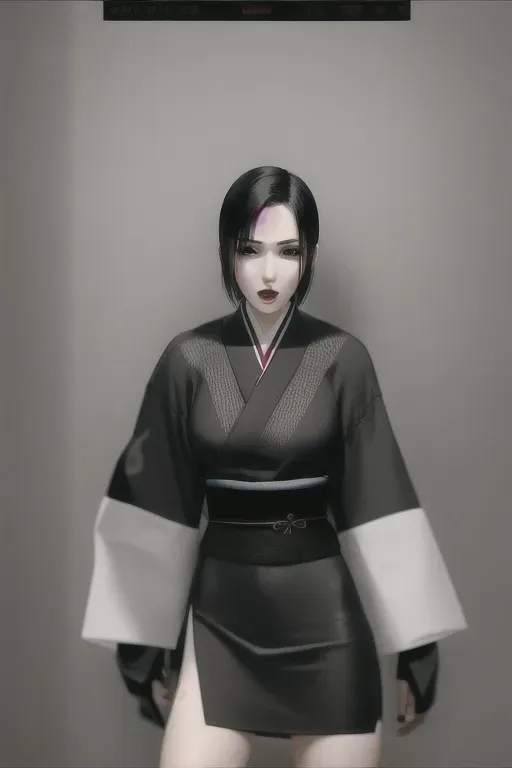 1girl, full body, detailed face, beautiful, gorgeous, attractive, pretty, stunning, sexy, flawless, shapely, sensual, dirty, fatal, lethal, deadly, bloodstained, crimson, hurt, bruised, slit, feudal japan, seductive, arrogant, vain, surprised, startled, openmouthed, stunned, attacked, ambushed, assaulted, frightened, terrified, alarmed, scared, spooked, panicked, fearful, terrorized, moody lighting, night, short hair, dark hair, black hair, parted hair, almond shaped eyes, thin lips, solo , masterpiece, ultra high res, professional, photo referenced, button nose, soft feminine facial features, 27 years old, slender, slim, lean, lithe, pale skin, kimono, dark kimono, stockings, thin stockings, black stockings, mouth open,