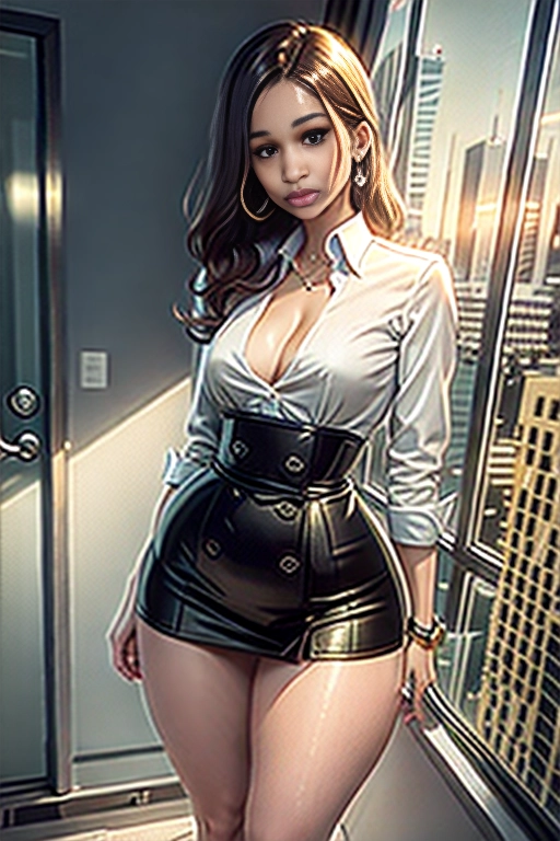 city in window, office, woman, suit
(small tits: 1.45), (slim waist: 1.7), (thick thighs: 1.7), (wide hips: 1.3),