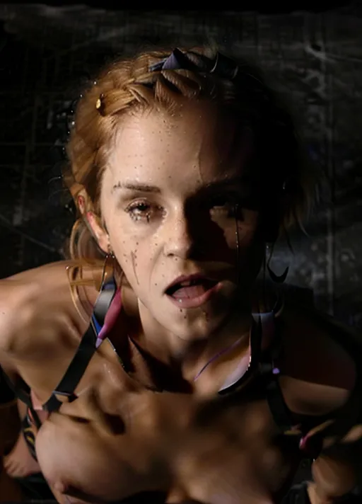 photo, 16k, masterpiece, (((emma watson))), blonde hair, naked, (look of submission on her face:1.2), (wearing a thick heavy leather slave collar:1.2), wearing her elegant gold princess crown, close-up of breasts,(((huge boobs))), (((huge breast))), detailed face, detailed eyes, detailed breasts, detailed nipples, skin pores, in a private club, small women, kinky,chains,black leather straps, bondage,sex slave, sex dungeon, horny,delicate face ,neon red background, professional photograph,freak,hairy blonde pussy, innocent, sweer,cute,baddie,slut,whore,confident,dragon horns,sharp teeth, pigtails,flawless,oiled up body,bowsette,bowser,back leather straps,obedient, glitter,spectical,evil,perfect,goddess, cute,sweet,sticker, kawaii, sassy, light blue eyes, lustful,short women,small women, short blonde hair, bitch, bitchy cute,super cute,small body, innocent, devious, women, dommy mommy ,makup ,long eyelashes ,red lips,sexy,seductive, sharp focus, professional photograph, studio lighting, photoshoot,delicate face, big lips, sex symbol abstract art,abstract