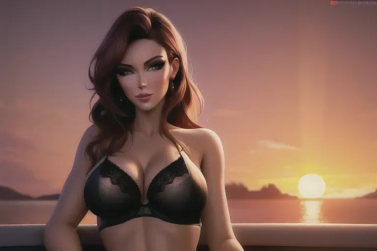 digital painting, 25 year old, a pornstar girl, fit, lingerie, holographic, university, sunset, natural light, serious, 8k, professional