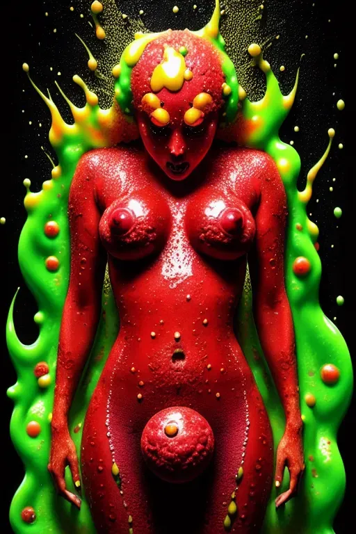 The Thing from Another World, violently mutating, spewing goo, bursting flesh