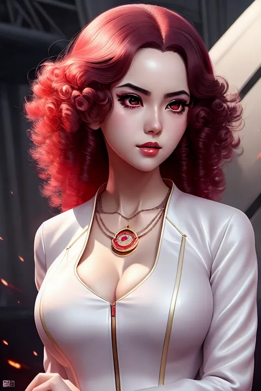 a digital painting of,zero two,wearing ao dai,lying,in a dystopian future,five fingers per hand,curly hair,gorgeous face,beautiful lips,detailed large eyes,curved eyebrows,pale skin,erotic,wearing necklace,smooth,professional,cgsociety,artstation,pixiv
