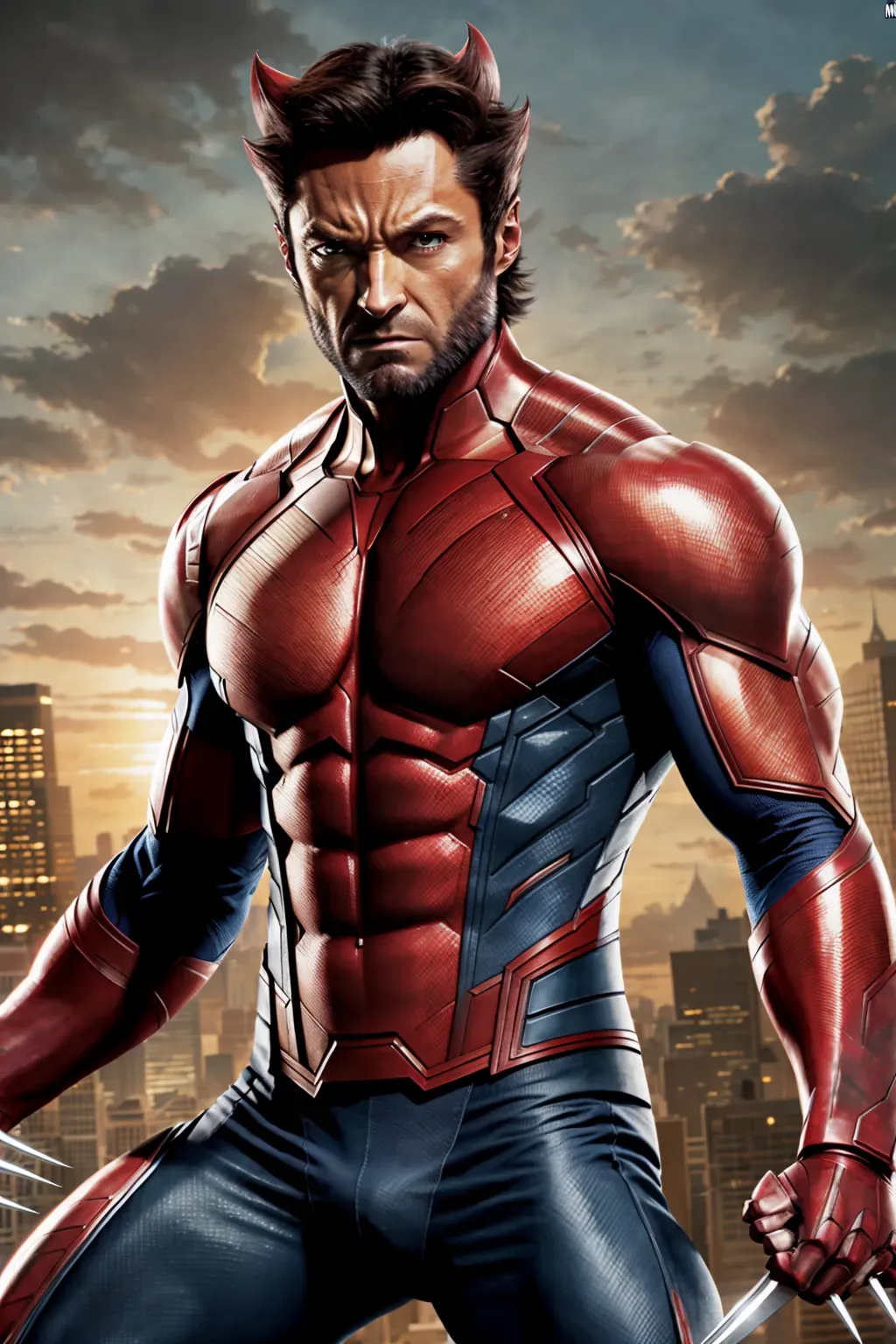 Wolverine, Marvel, detailed, male, anime, 8k wallpaper, best quality, ultra hd, global lighting, hi-resolution, high quality, fighting