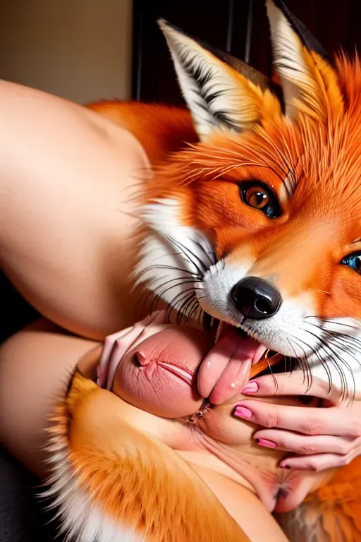 a furry fox showing you her pussy