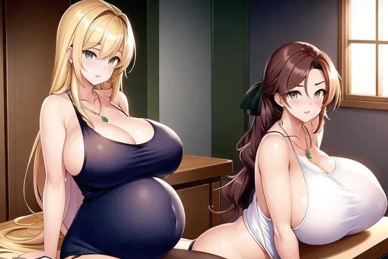 a color pencil draw of,wearing tank top,leaning against the wall,in the kitchen,big breasts,five slender fingers,silky hair,beautiful face,beautiful lips,green eyes,curved eyebrows,curved eyelid,pale skin,satisfaction,wearing necklace,cgsociety,bokeh,highly detailed,smooth,studio lighting, pregnant, huge breasts