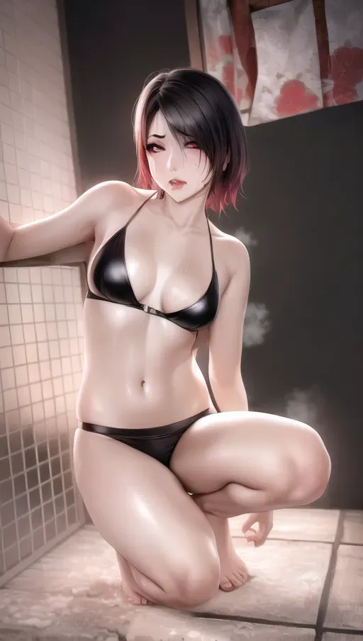 1girl, full body, detailed face::5, beautiful::5, attractive::5, sexy::5, flawless::5, shapely::5, sensual, dirty::5, fatal, lethal, deadly, hurt::5, bruised::5, feudal japan::5, japanese , seductive, surprised, startled, stunned, attacked, ambushed, assaulted, frightened, terrified, alarmed, scared, spooked, panicked, fearful, terrorised, moody lighting::5, night::5, short hair, dark hair, black hair, parted hair, almond shaped eyes, eyes open::5, eyes wide::5, eyes wide open::5, thin lips, solo , masterpiece, ultra high res, professional, photo referenced::5, 23 years old, young adult::5, slim, pale skin, kimono, dark red kimono, saliva, saliva dripping, summer, thin clothing, sweat, sweaty skin::5, shiny skin::5, purple eyeliner, small breasts::5, pain::5, head tilt, mouth open, mouth agape, parted lips, bending, bent, 1 character, bags under eyes, feet, foot, dorsal, bare feet, barefoot, blood::5, bleeding::5