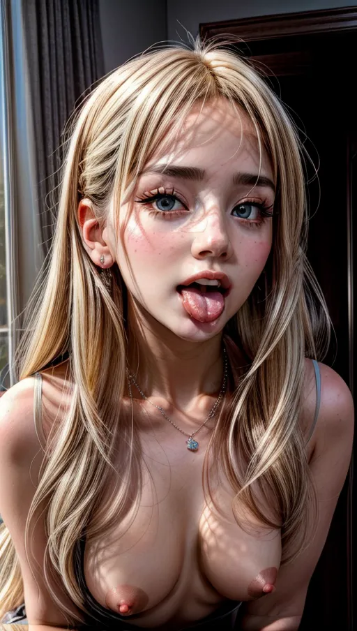 cute blond sex slave, large breast, long hair
(best quality:1.4), ((masterpiece)), ((realistic)), (detailed), photorealistic, ultra detailed, Perfect body, Perfect face, 30mm, f-1.4, (small breasts:1.5), (breasts exposed), exhausted, sweating,
<lora:dpmg_add_detail:1.5>, (best quality),
beautiful, (((masterpiece))),(high resolution), (uhd), (8k)
dpmg_awaitingtongue_v1