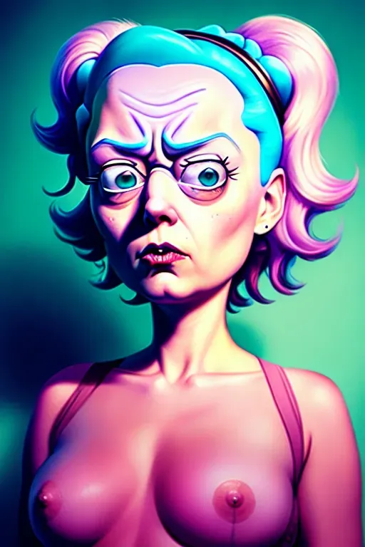 hyper-realism slutty Photo of Beth Smith from the rick and Morty show