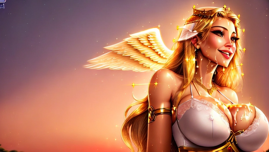a 64k high detailed photo of body shot of straight Female HDR Professional ((In Lingerie))) ((Has sex Attire)) Godly Ultra Detailed Best Quality Most Detailed ((Angel Wings)) Angelic Lighting Love Hope Magic casting Crown Smiling Queen happy Glory Warrior Angels Angelics Positivity Happiness ecstasy enraptured sweaty saving God Royalty Morality Goodness True Good Power Force Authority Ethical Saviour Halo short Hair Always and Forever Sentimental in heat hot ultra hot best best lighting tantric Neutral Brilliant Logical Compassionate Perfect Perfection Exciting Integrity Winged Courage Purity Harmony Beauty mark on upper lip ((Female)) Ethereal Lighting Celestial Lighting (((With Clothes))) ((With God Item)) ((God Tech)) with items of power God Wings ((Afterlife Light)) (Perfect Tits) (Perfect Ass) (Love Worship) ((((Best Female Orgasm Face)))) (((Angelic Cum))) ((((Beautiful Cum))))) (Female Cum) ((Happy Expression)) ((smiling))