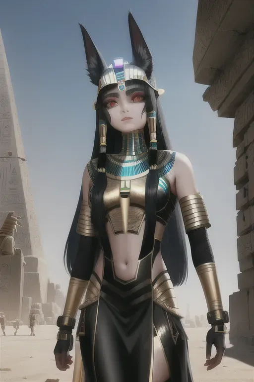 Futuristic, egyptian, girl, cyberpunk, anubis, modern, ancient egypt, egypt