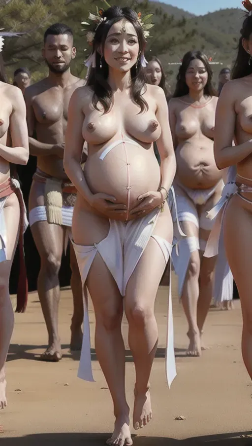 naked,impregnated, after the feritility ceremony