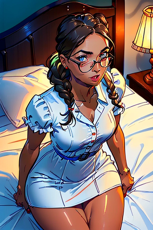 My best friend is a cute Christian lady, 30 years of age, mom, offspring of a pastor, wife of a deacon, sexy, submissive, half naked, dark blonde hair, hair is braided, ((Alexandria Ocasio-Cortez)), blue eyes, thick frame glasses, curvy figure, small perky breasts, thin waist, curvy hips, thicc ass, full thighs, thigh gap, wearing a modest pink easter sunday dress with frills, her bottom is naked, naked wet aroused clit, naked aroused vagina, naked throbbing brown anus, bending over on all fours, crawling on my bedroom floor, presenting me her spread open ass, completely showing off her ass, just beside the bed, begging, needing my cock, wanting to bear my seed, ((high definition)), ((4k quality)), ((excellent lighting)), ((great shading)), ((pristine detail)), ((really clear picture)), ((beautiful vibrant colors)), ((accurate at lower prompt guidence)), ((ultra realistic)), (((five fingers per hand))), (((two arms per person))), (((two legs per person))), (((two hands per person))), (((two feet per person))), ((((100 percent according to prompt))))