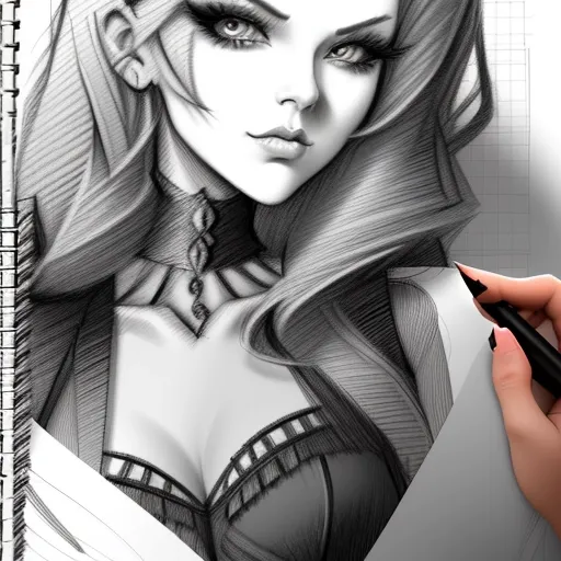 sketch of beautiful goth girl taking selfie, pencil sketch, art, rapid pencil sketch, guide lines visible, no shading, pencil sketch of woman, pencil sketch of goth,