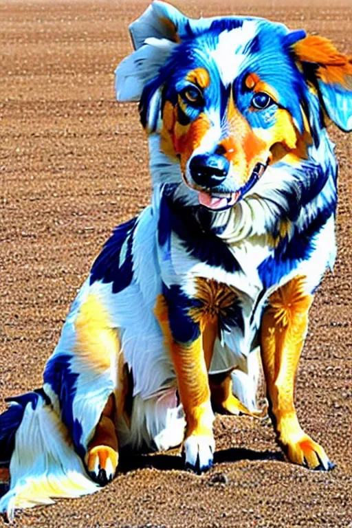 3d image of 2 year old cattle dog.
