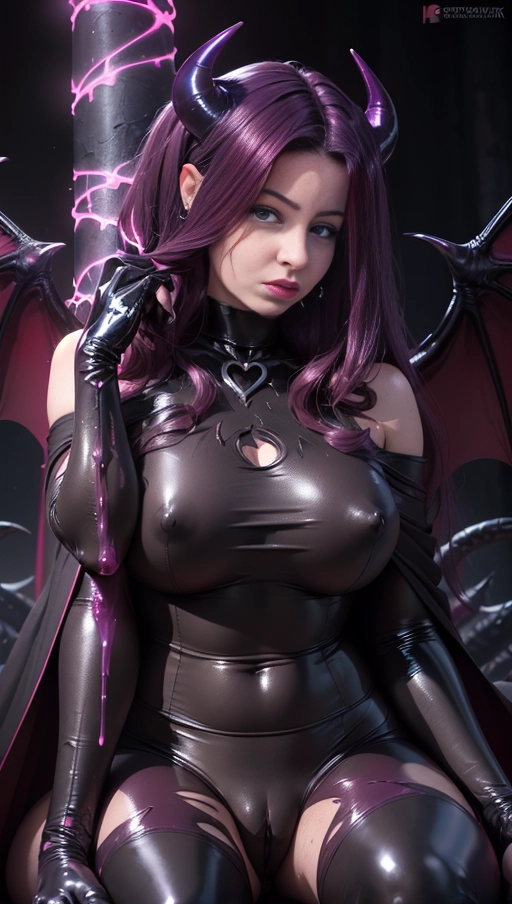 best quality, (((ultra high res))), (((detailed face and eyes))), ((perfect face)), (big shining heart choker), earrings, jewelry, (conjuring), witch, ((very long voluminous hair)), ((((black skintight neckholder)))), ((((pink lipstick)))), ((black long sleeves)), ((glowing heart)), (((demon mark))), ((((straight hair)))), (((Kylie Jenner))), (((((very very long hair))))), (((perfect face and eyes))), (((straight hair))), ((black leggings)), (black latex suit), ((succubus)), demon horns , (((huge cameltoe))), black gloves, ((symbiote goo suit)), ((symbiote goo hair)), ((symbiote goo face)), ((symbiote goo everywhere)), ((succubus symbiote girl)), (((demon tail))), (((hair-raising symbiote))), ((purple glowing lines)), ((((having sex with symbiote boy)))), (((dark burgundy hair))), (((goo covering her))), (((fucking a man))), (((sitting on top))), (((demon wings))), ((((Cape))))