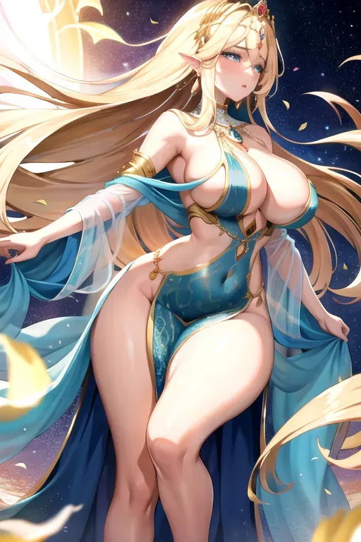 Tall and graceful, with an ethereal presence, Radiant and flawless skin that seems to glow, Piercing alluring eyes that captivate those who gaze upon her, Long flowing hair that cascades like golden strands of sunlight, Delicate facial features with a serene and captivating expression, Perfectly arched eyebrows that frame her eyes like a work of art, Full rosy lips that seem to beckon with promises of love and desire, Voluptuous and curvaceous figure exuding sensuality and allure, draped in sheer flowing fabrics, Adorned with golden jewelry and intricate accessories, Wears a crown made of shimmering stars or intricate seashells, Carries an aura of irresistible charm and enchantment, Aphrodite, Alabaster skin, radiant and smooth
Oceanic blue eyes, deep and captivating
Golden, sun-kissed hair that flows like molten gold
Perfectly arched eyebrows, framing her expressive eyes
Lips as inviting and plump as ripe fruit
Voluptuous figure with alluring curves
Graceful and delicate facial features
Ethereal aura that exudes desire and allure
Gossamer-like, flowing garments that cling to her form
Adorned with golden jewelry that sparkles with divine light
Exquisite collarbone and shoulders
Back that arches with elegance and sensuality
Hips that sway with a mesmerizing rhythm
Legs that move with the grace of a dancer
Feet that leave a trail of beauty and desire in their wake
Overall embodiment of beauty, love, and passion, Elegantly sculpted collarbone and shoulders that frame her form
Back that arches gracefully, inviting gazes and admiration
Waist with a gentle curve that accentuates her alluring figure
Hips that sway with an enticing rhythm, embodying sensuality
Thighs that hold the promise of both strength and softness
Calves that exude grace as she moves with ethereal steps
Feet that seem to tread upon the petals of desire, leaving a trail of longing
Radiant and confident posture that commands attention
Fingertips that trace patterns of enchantment upon the air
An overall aura of divine allure that captures hearts and stirs passions, Delicate and timeless, with features that seem sculpted by the hands of gods
High cheekbones that catch the light, enhancing her ethereal glow
Piercing, deep blue eyes that mirror the mysteries of the sea and the sky
Arched eyebrows that frame her gaze like an elegant, captivating frame
Long eyelashes that cast soft shadows upon her cheeks, adding to her allure
A perfectly sculpted nose that adds balance to her visage
Lips as inviting as the petals of a rose, with a natural, rosy tint
A jawline that balances strength and femininity, creating an exquisite profile
Radiant skin that glows with the luminance of divine beauty, Voluptuous and curvaceous figure that embodies sensuality and beauty
Graceful neck that flows into elegant shoulders, bearing an air of regality
Collarbone and clavicles that add a touch of delicacy to her form
Bust that is both ample and inviting, symbolizing her role as the goddess of love
Waist that curves gently, enhancing the allure of her hourglass silhouette
Hips that sway with an entrancing rhythm, exuding an innate sensuality
Thighs that are both strong and soft, a balance of power and allure
Legs that move with the fluid grace of a dancer, captivating all who watch
Feet that touch the earth lightly, leaving traces of desire in their wake
Skin that seems to radiate a divine luminance,