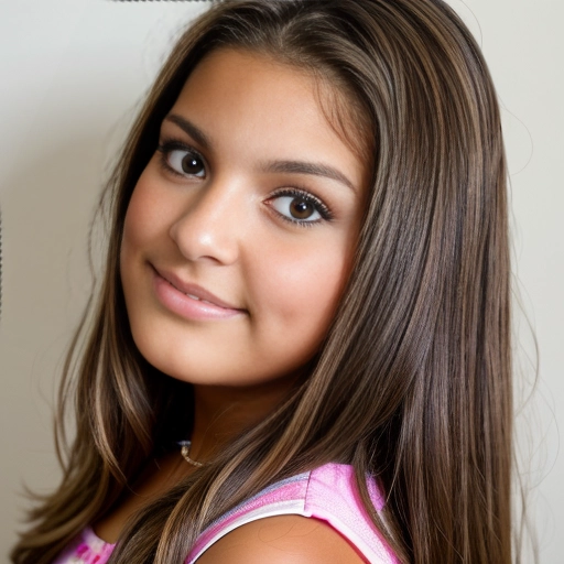a beautiful young (preteen teenage) girl with (largest huge brown eyes:1.2),
realistic, masterpiece, facing forward, tanned