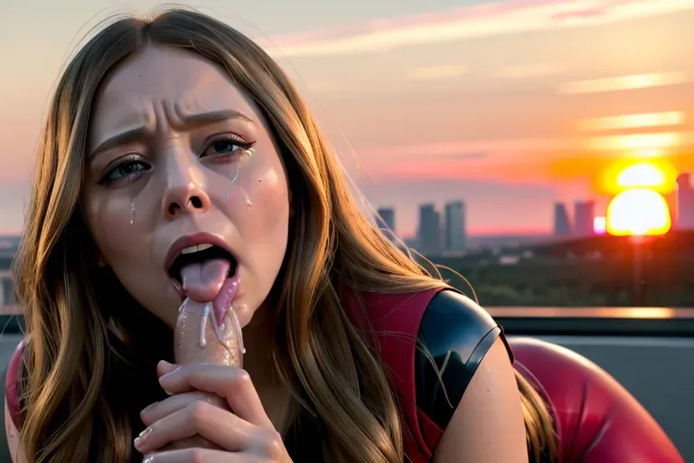 a 8K resolution real photo shot of, elizabeth olson,((accurate face)),((long silky hair)),((nude)),((big Saggy heavy boobs hanging downwards)),looking at the camera,(detailed office at sunset full of people as background),((detailed hair features)),(((detailed facial features)),((detailed arms features)),((detailed crotch features))((detailed eye features)),beautiful lips,((elizabeth olsen is restrained and pinned down on all fours)),vaginal sex,anal sex, oral sex,((dpmg_side_deepthroat_v1)),((realistic semen)),((toned abs)),semen around crotch area,((ruined makeup)),(((dpmg_face_cum_v1))),(((detailed accurate human tongue))),((detailed sad and crying face expression)),realistic tears,drooling fluids and semen from mouth, crying