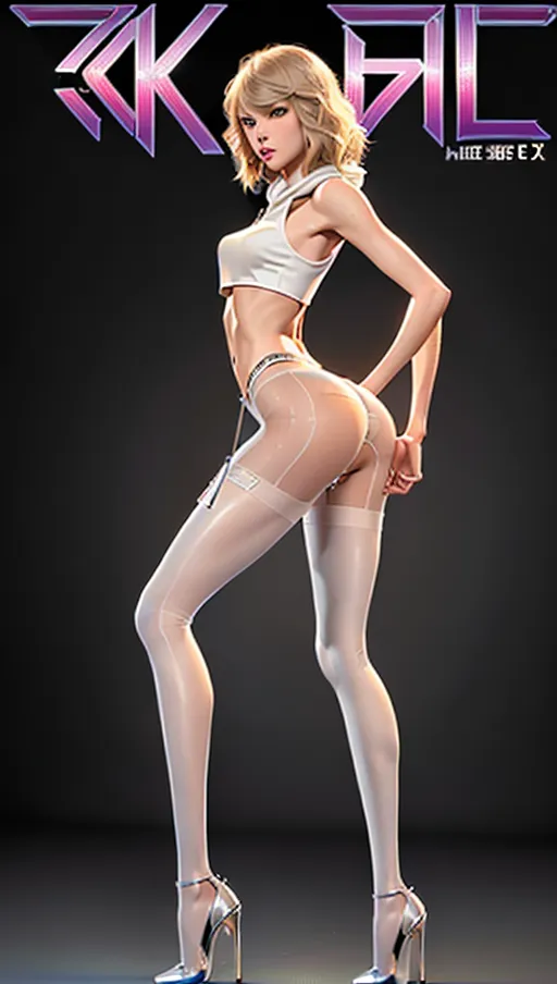 ((full-length realistic photograph from below)) Insanely detailed and intricate
((((front view)))) digital photo of
leggy, anorexic, ((very skinny)) ((flat-chested))((long slender legs))blonde hair with bangs ((year 2014)) (((extremely detailed face
taylor swift))) looking into camera
(((wearing midriff sleeveless hoody and transparent white pantyhose and stripper heels)))(pantsu)
(((bottomless)))
on the street digital photo of, anorexic skinny taylor swift,long skinny legs,full body with legs pose,(((booty and stripper heels magazine cover))),five fingers per hand,medium hair,charming face,beautiful lips,black eyes,curved eyebrows,curved eyelid,textured skin,joyful,unreal engine,editorial,cinematic lighting,8k,professional