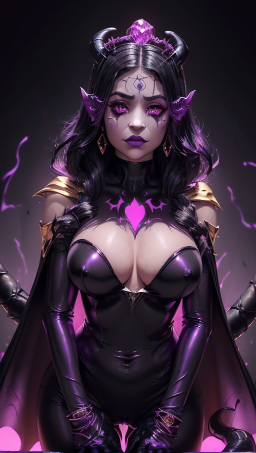best quality, (((ultra high res))), (((detailed face and eyes))), (perfect face), (big shining heart choker), earrings, jewelry, (((big glowing succubus mark))), ((((big glowing succubus bodymark)))), (conjuring), witch, ((very long voluminous hair)), (((black gloves))), (((black hair))), (((symbiote goo hair))), (((golden bracelet))), (((huge golden hair cuff))), (((black skintight neckholder))), ((face closeup)), lipstick, (((((black demon tail))))), ((black long sleeves)), ((purple glowing heart)), (((demon mark))), heart on womb, (((((bright purple glowing skin tone))))), (((straight black hair))), ((purple glowing clothes)), ((purple luminescent)), ((((purple luminescent skin tone)))), (((purple skin))), (((huge cameltoe))), ((((purple goo everywhere)))), (((symbiote girl))), ((((symbiote goo suit)))), ((goo tail)), ((((succubus masquerade)))), ((((very very long hair)))), ((glowing eyes)), ((symbiote goo body)), (((dark diamond crown))), (((face closeup))), (((pink diadem))), (((vampire))), ((((pale face)))), (((kylie Jenner))), ((((red cape))))