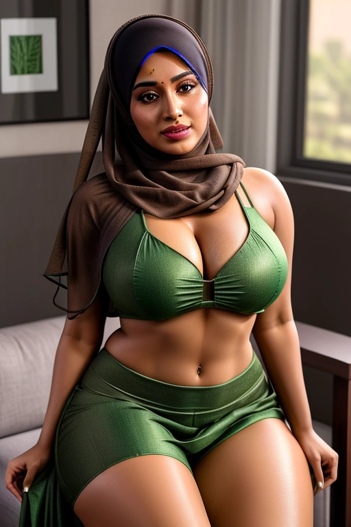 professional realistic detailed full body image of a 20 years old horny pakistan woman,
with round boobs and thick thighs and flat belly,
showing deep cleavage and thick thighs,
wearing a sexy saree exposing deep cleavage and exposing thick thighs,
((hijab)),
cute face,
highly realistic,
she has thick thighs,
birthmark visible on her left knee,
tanned dark skin,