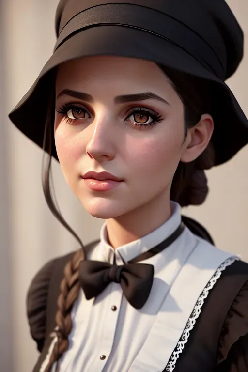 Sarah Michelle Gellar dressed as an Amish girl,curved eyebrows, curved eyelid, smooth skin, romantic, highly detailed, studio lighting, cgsociety, unreal engine, pixiv