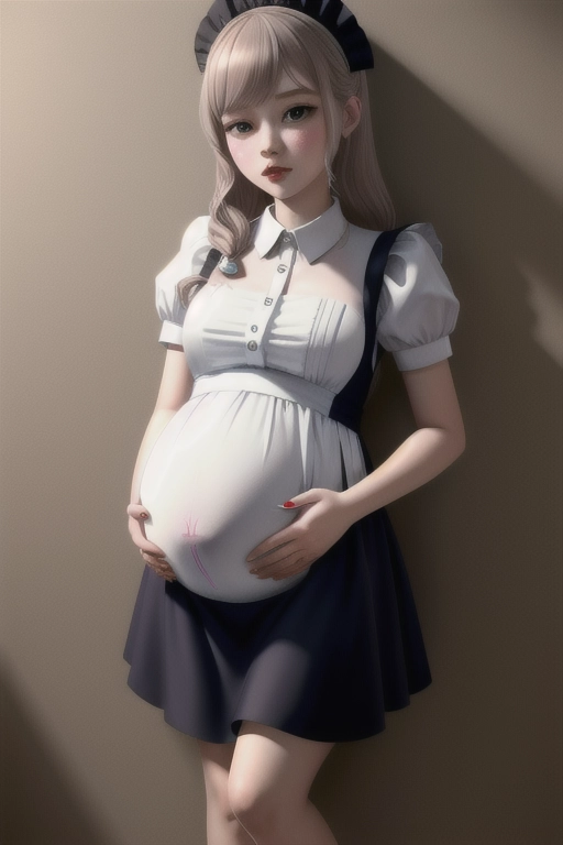 Pregnant pussy maid
