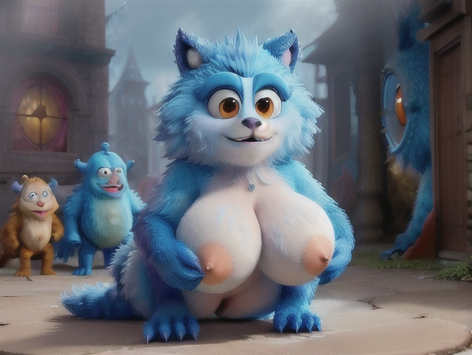 (((Completely Furry krystal))) with an hourglass figure,having sex, ((((sex with monsters)))), creampie, cum explosion, penetration, rough sex,uhd,best quality, manga style art,(blue and white fur,big tits),no clothes,beastiality,in an alley,wolf cock, wolf