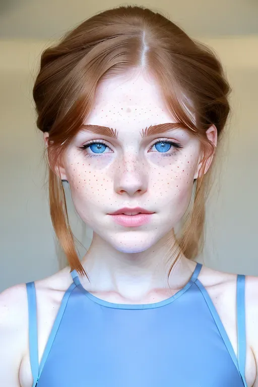 Dopamine Girl Oval Or Heart Face Shape Angular Jawline Barely Visible Freckles On The Cheeks 2657