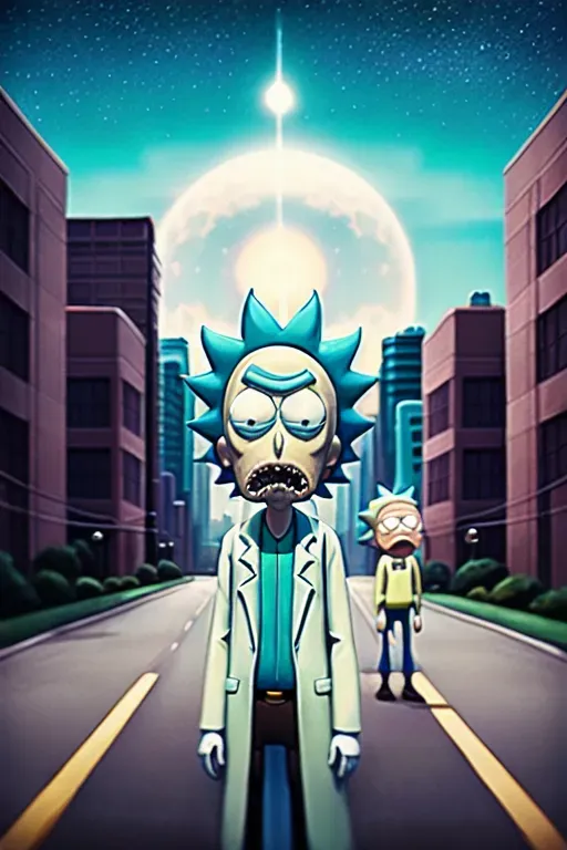 hyper-realism photo of Unity from the rick and Morty television show