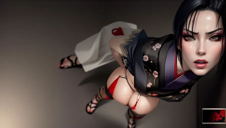 1girl, half body , detailed face, beautiful::5, gorgeous::5, attractive::5, pretty::5, stunning::5, sexy::5, flawless::5, shapely::5, sensual, dirty::5, fatal, lethal, deadly, hurt::5, bruised::5, feudal japan::5, japanese , seductive, surprised, startled, stunned, attacked, ambushed, assaulted, frightened, terrified, alarmed, scared, spooked, panicked, fearful, terrorised, moody lighting::5, night::5, short hair, dark hair, black hair, parted hair, almond shaped eyes, thin lips, solo , masterpiece, ultra high res, professional, photo referenced::5, soft feminine facial features, 27 years old, slender, slim, lean, lithe, pale skin, stockings, thin stockings, black stockings::5, kimono, dark blue kimono, saliva, saliva dripping, summer, thin clothing, sweat, sweaty skin, shiny skin, purple eyeliner, small breasts::5, head twisted, head turned, bra, blood::5, bleeding::5, pain::5, crimson, feet, foot, dorsal, barefoot, bare feet, toes, toe, head tilt, mouth open, mouth agape, parted lips, bending, bent, standing, 1 character, upper body leaning, upper body forward, upper body bent, arms by the side, top view, looking up