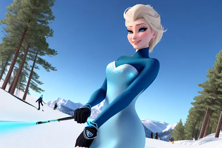 Anna in Salt Lake City in winter. visiting Snowbird Ski Reso... - AI ...