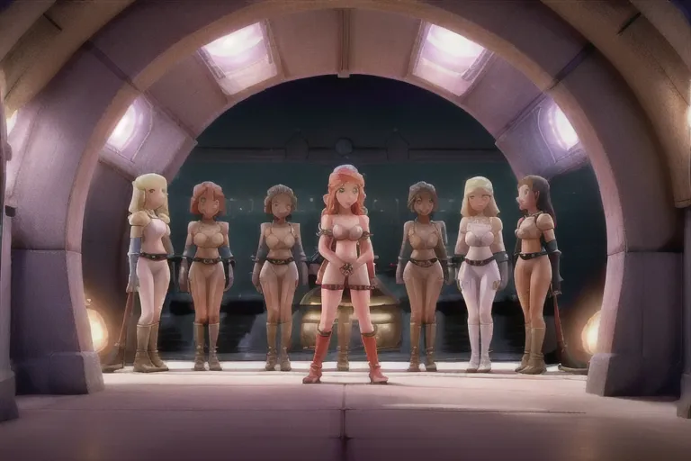 (A sexually explicit high definition scene of an Imperial female sex slave market in Mos Eisley Space Port), (Disney princesses), (multiple extremely beautiful naked female slaves), (slaves are shackled), tied up, gagged, blondes, brunettes, redheads, (some being inspected by potential buyers), forced fingering, (slaves being fucked by potential buyers)