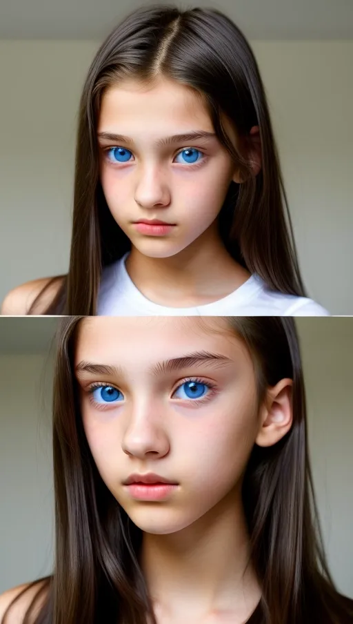 Cute Teenager, cheekbones, with beautiful expressive eyes
