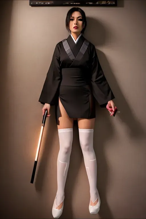 1girl, full body, detailed face, beautiful::5, gorgeous::5, attractive::5, pretty::5, stunning::5, sexy::5, flawless::5, shapely::5, sensual, dirty::5, fatal, lethal, deadly, hurt::5, bruised::5, feudal japan::5, japanese , seductive, surprised, startled, stunned, attacked, ambushed, assaulted, frightened, terrified, alarmed, scared, spooked, panicked, fearful, terrorised, moody lighting::5, night::5, short hair, dark hair, black hair, parted hair, almond shaped eyes, thin lips, solo , masterpiece, ultra high res, professional, photo referenced::5, soft feminine facial features, 27 years old, slender, slim, lean, lithe, pale skin, stockings, thin stockings, black stockings::5, saliva, saliva dripping, summer, thin clothing, sweat, sweaty skin, shiny skin, purple eyeliner, small breasts::5, feet, foot, toes, sole, dorsal, head twisted, head turned, breasts covered, leg bent, bare feet, bare foot, blood::5, bleeding::5, pain::5, crimson,