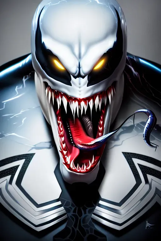 Venom, marvel, detailed, male, 8k wallpaper, best quality, ultra hd, global lighting, hi-resolution, high quality