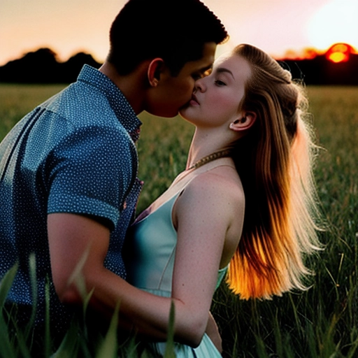 young madison m and young rachel hurd wood kissing in a grassy field, sunset lighting, shadows High definition, nude, soft focus, photorealistic, hyper realistic, incredible details, nudist, anatomically correct, small breasts, hard nipples, voyeurism, ray tracing, wallpaper, 35mm film, polaroid camera, on top of eachother, sex, full body in shot,