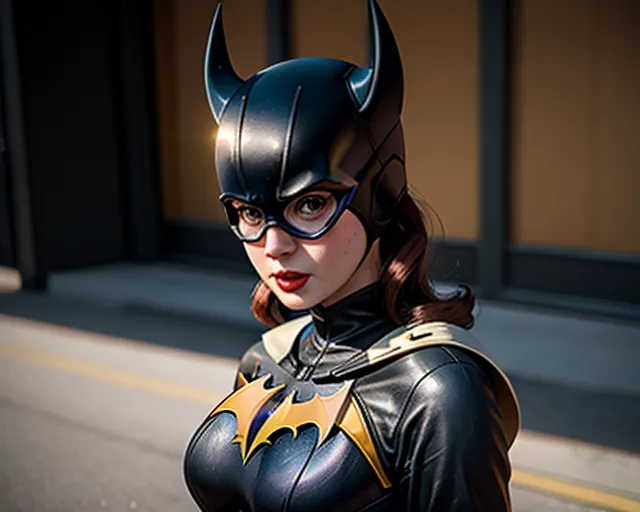 realistic photo of 1960 Batgirl