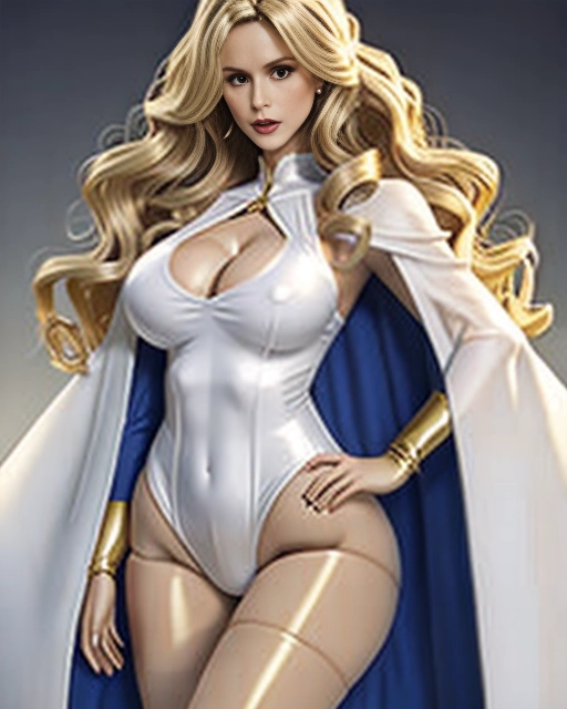sexy pose,massive thighs,hyper realistic,laying down,big lips,wide hips, tiny waist,massive breasts,naked,missionary,two arms,blonde,big thighs,white leotard,huge ass,erin moriarty,wearing a white cape,wide hips,standing,short,hyper-realistic,star logo on chest,gold high boots, wet clothes,camel toe,no sleeves,two legs, buff,hard nipples,6 pack,see through clothes,curly hair,doll joints,doll likeness,plastic skin,real doll,open mouth