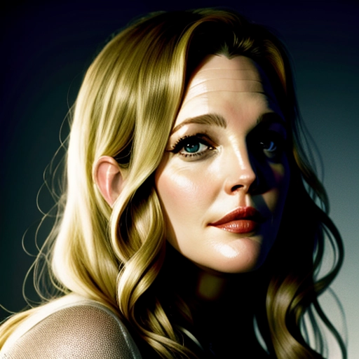 Drew Barrymore, hypnotized, staring, fascinated, deeply entranced