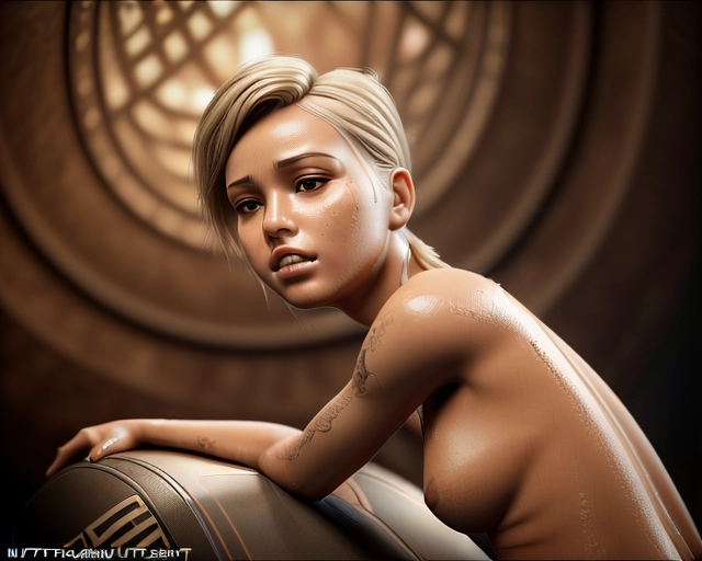 ((ultra beautiful german nazi party woman)), ((((german army propaganda photo)))), ((tiny_body, skinny, youthful, frail, tanned skin, (hard nipples), (flat chest:1.5))), ((blonde messy short sides tomboy hair)), (cum on her ass),
open mouth, Full eyelashes, high cheekbones, narrow hips, thin thighs,
((topless)),
lying down, ((showing her tight ass)), ((tiny_panty)),
((wet_panties)), 5 fingers,
Ultra detailed face features, Ultra detailed skin features, Ultra detailed pouting full lips, Ultra detailed eyes features, Ultra , Ultra detailed goosebumps features, (realistic hair texture:1.5),
((((she is being fucked by a futanari female, held from behind sex)))),
Beautiful slightly asymmetrical face,
( soft light, atmospheric lighting),
(((captured with a 85mm lens:1), (sharp focus), bokeh, bokeh lighting, ultra best quality, ultra high quality, ultra high resolution, ultra high realism, ultra high realistic, ultra high masterpiece 1.2, ultra cinematic effects, foreground focus, foreground lighting, ultra cinematic lighting, ((ultra perfect teeth)), ultra perfect accurate portrait, super ultra accurate, ultra detailed, ultra accurate detailed, surrealism, ultra unreal engine, intricate, epic, hyper realistic, ultra detailed photograph, detailed gorgeous face,
<lora:dpmg_3d_rendering:0.1>, <lora:epiCRealLife:1>,<lora:dpmg_add_detail:0.7>, <lora:epi_noiseoffset2:1.5>,
32k, HDR, highest quality, highest resolution, absurdres, smooth, (soft lines), (soft edges), (perfect edges), (soft lighting), (soft glow), (cinematic lighting), (cinematic composition), (photorealist:1.72), (photorealism:1.72), (masterpiece:1.72), --s 750 --v 5.2,